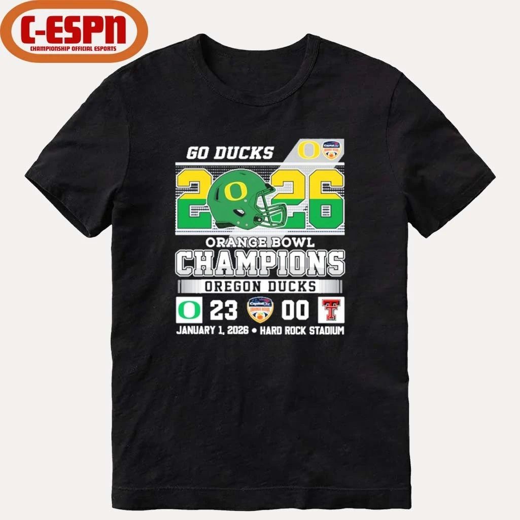 Oregon Ducks Orange Bowl Champions Score Go Ducks Shirt