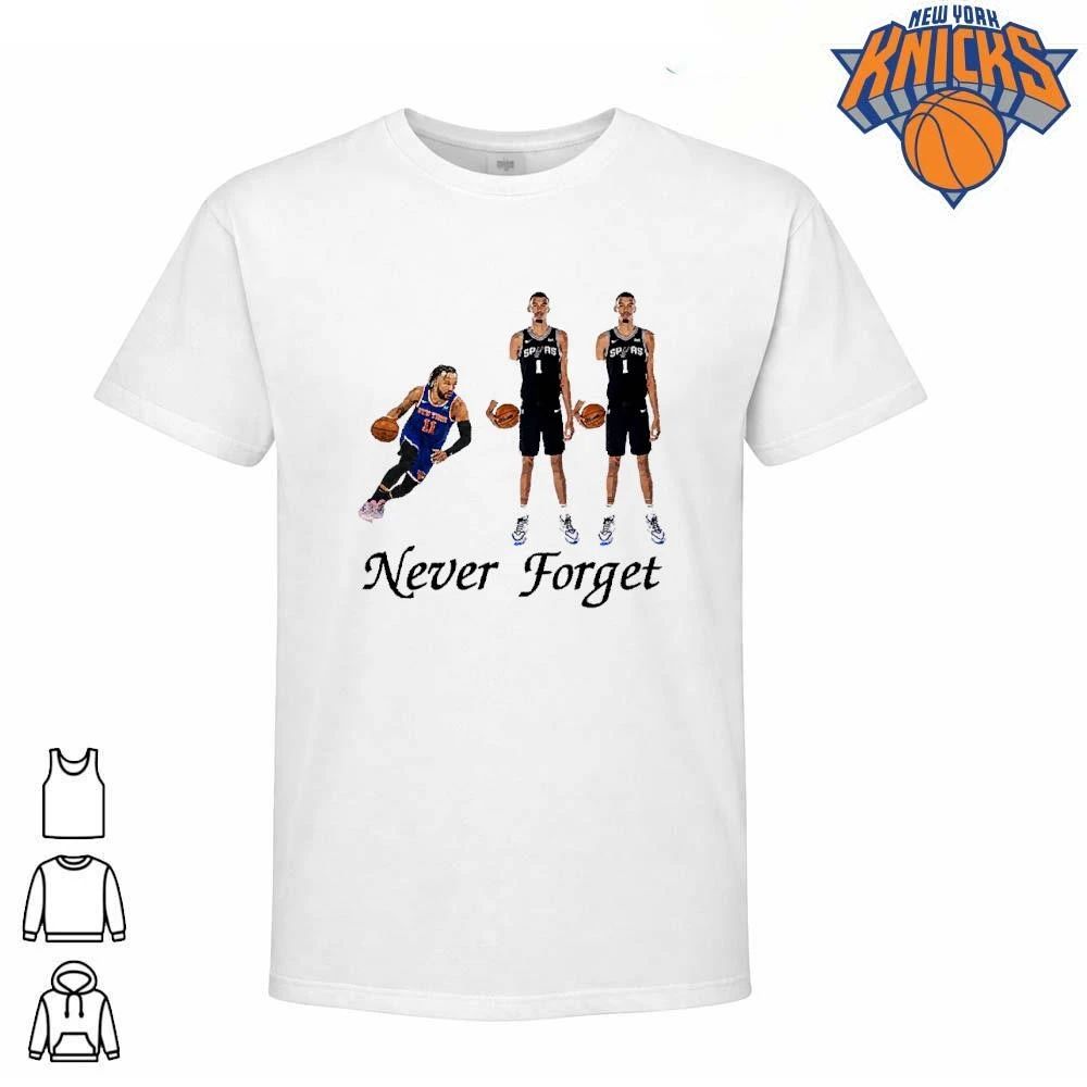 New York Knicks Champions NBA 2026 Jalen Brunson Victor Wembanyama Never Forget Meme Basketball Shirt