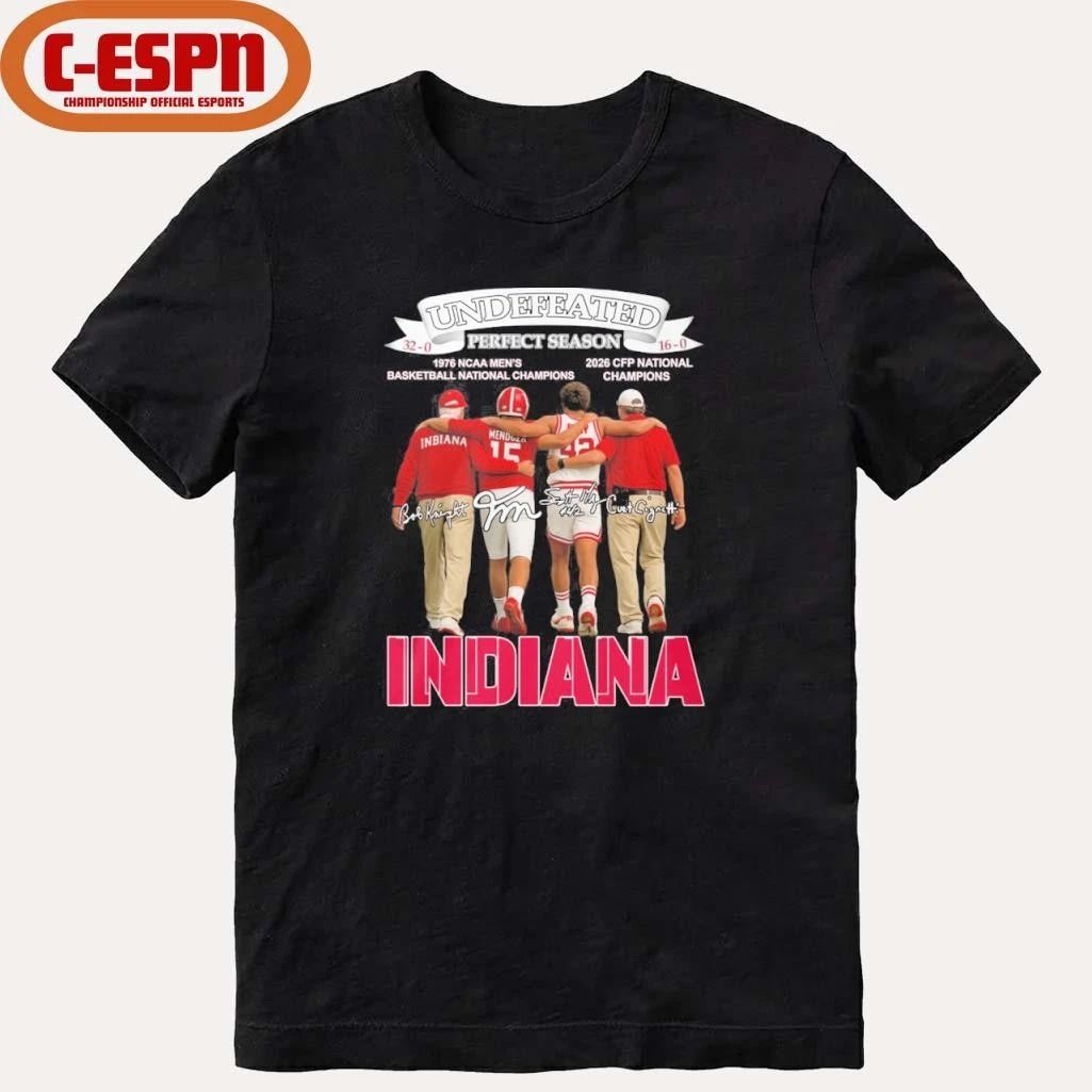 Undefeated Perfect Season Indiana Hoosiers Football and Basketball T-Shirt