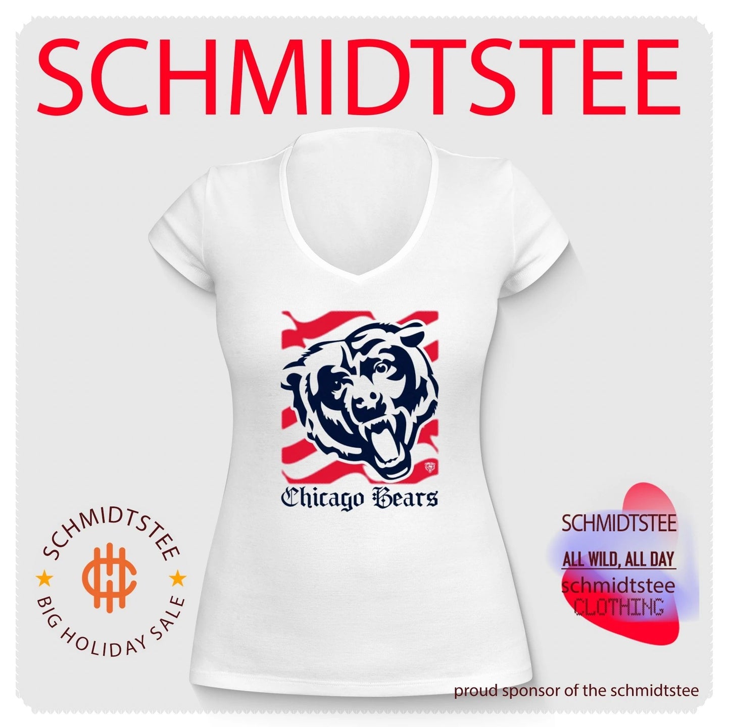 Chicago Bears American 250th Flag Heritage Wordmark shirt