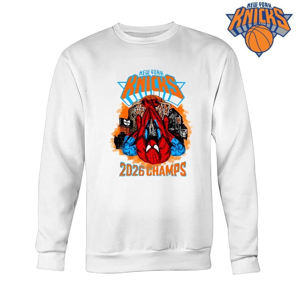 New York Knicks Spider Man 2026 NBA Champions Shirt