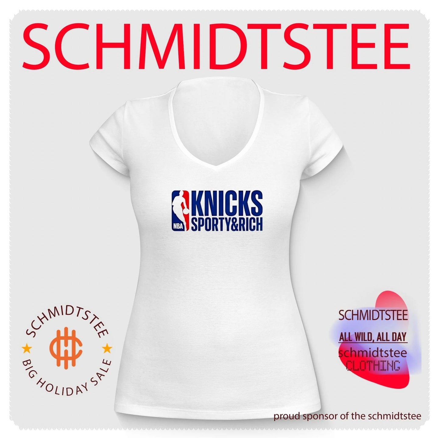 Knicks x Sporty And Rich NBA logo shirt