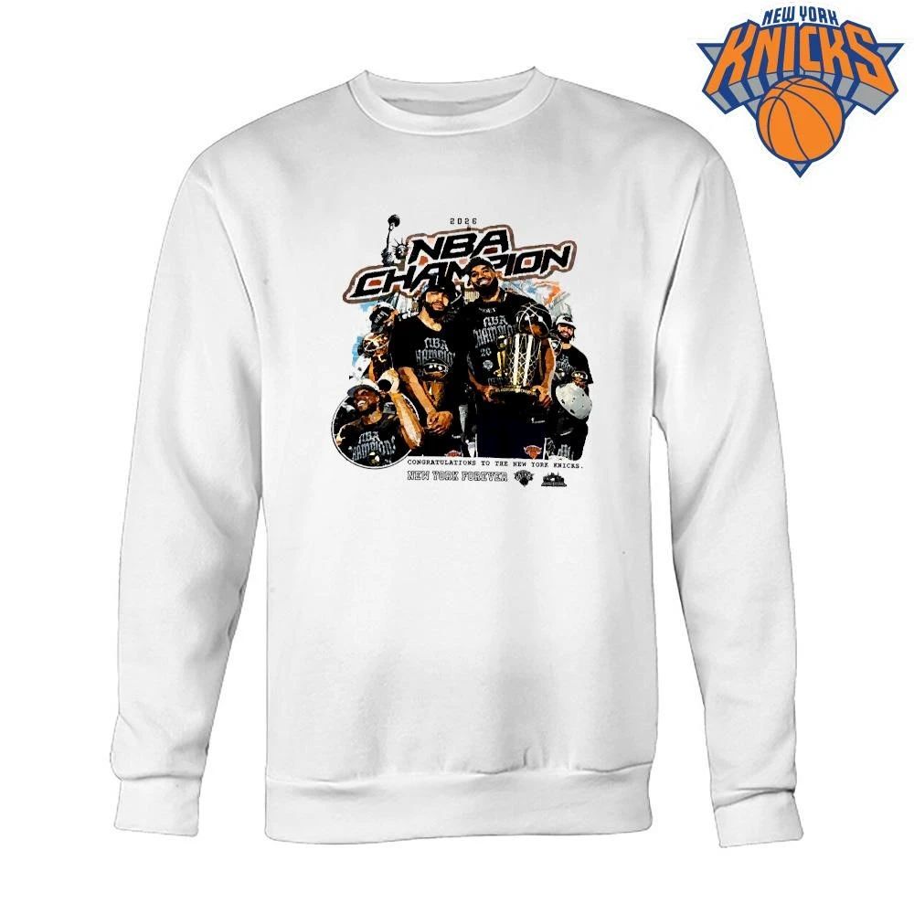 New York Basketball 2026 NBA Champions Victory Trophy Vintage Bootleg Rap Style Shirt