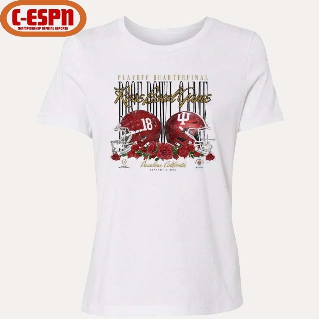 Playoff Quarterfinal Indiana Hoosiers 2026 Rose Bowl Game vs Alabama Helmet shirt