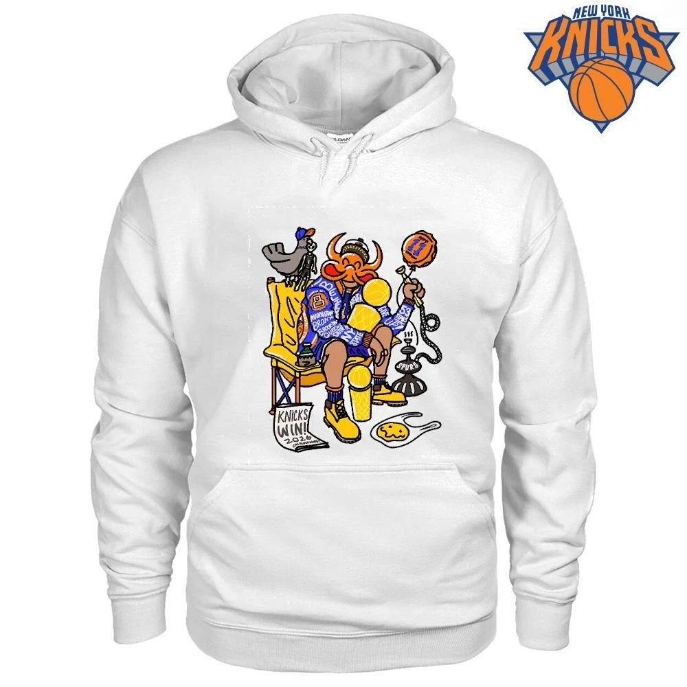 Knicks Win 2026 Champions Character Trophy Graphic New York Knicks Champions NBA 2026 Shirt