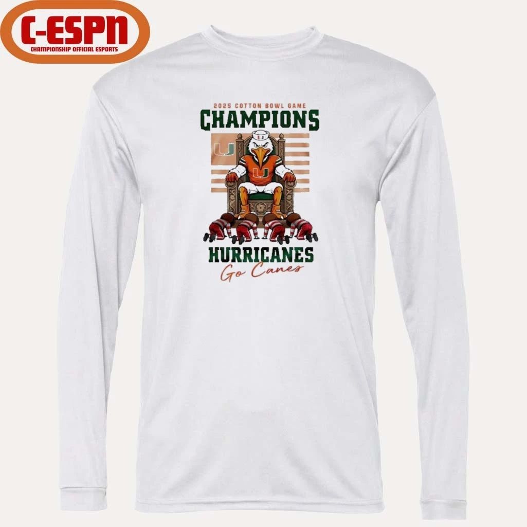 2025-26 Cotton Bowl Champions Miami Hurricanes King Shirt