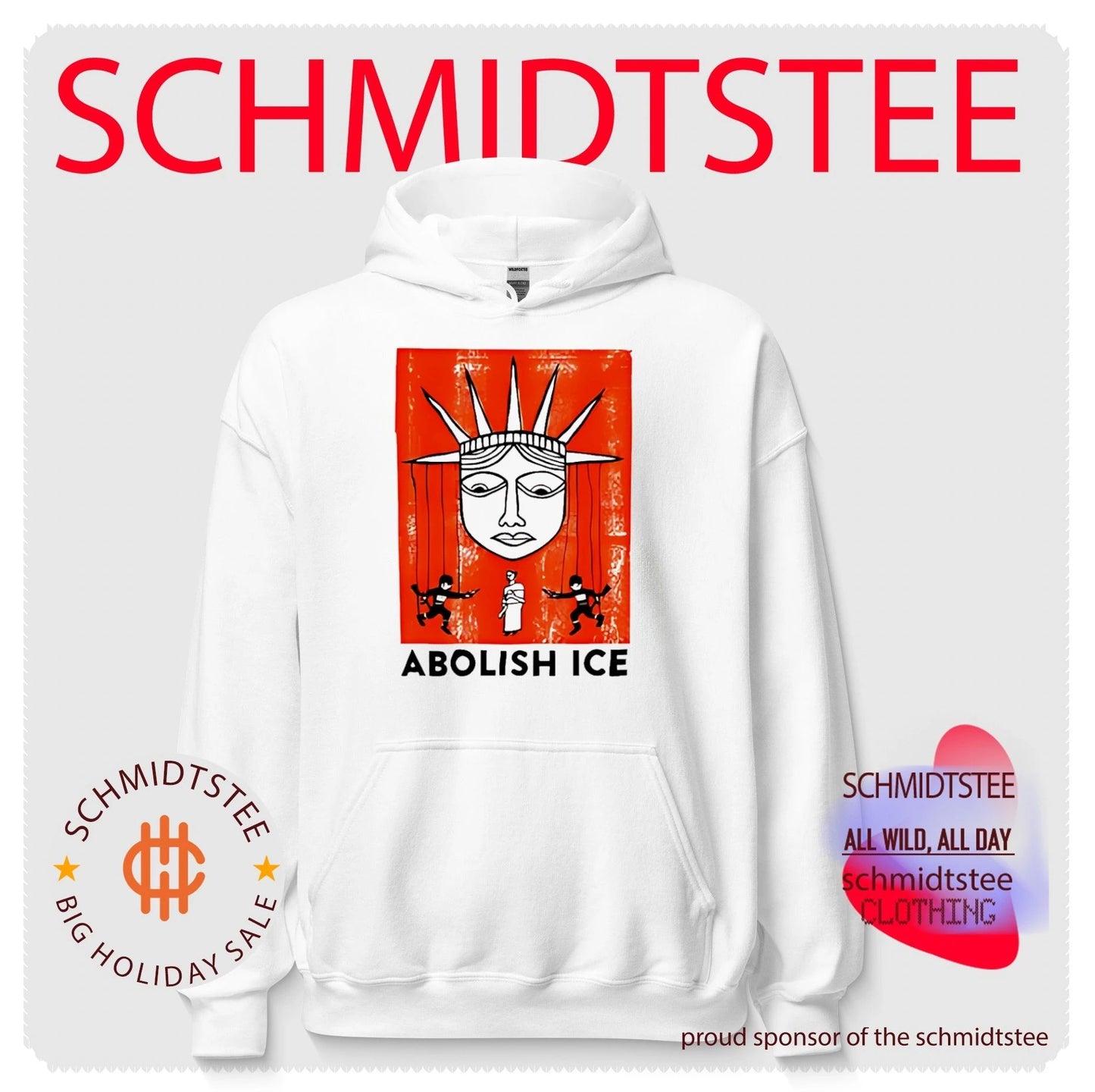 Abolish ice frame graphic shirt
